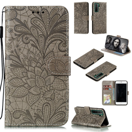 Lace Flower Embossing Pattern Horizontal Flip Leather Case , with Holder & Card Slots & Wallet & Photo Frame & Lanyard, For Xiaomi Redmi Note 9S, For Huawei Nova 7, For Huawei Nova 7 Pro, For Huawei Nova 7 SE