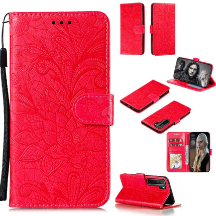 Lace Flower Embossing Pattern Horizontal Flip Leather Case , with Holder & Card Slots & Wallet & Photo Frame & Lanyard, For Xiaomi Redmi Note 9S, For Huawei Nova 7, For Huawei Nova 7 Pro, For Huawei Nova 7 SE