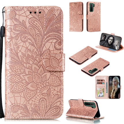 Lace Flower Embossing Pattern Horizontal Flip Leather Case , with Holder & Card Slots & Wallet & Photo Frame & Lanyard, For Xiaomi Redmi Note 9S, For Huawei Nova 7, For Huawei Nova 7 Pro, For Huawei Nova 7 SE