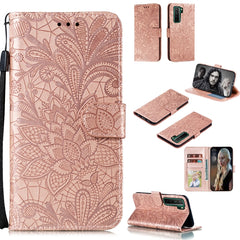 Lace Flower Embossing Pattern Horizontal Flip Leather Case , with Holder & Card Slots & Wallet & Photo Frame & Lanyard, For Huawei Nova 7, For Huawei Nova 7 Pro, For Huawei Nova 7 SE, For Huawei P40 Pro Plus, For Huawei Honor 30