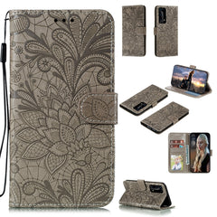 Lace Flower Embossing Pattern Horizontal Flip Leather Case , with Holder & Card Slots & Wallet & Photo Frame & Lanyard, For Huawei Nova 7, For Huawei Nova 7 Pro, For Huawei Nova 7 SE, For Huawei P40 Pro Plus, For Huawei Honor 30