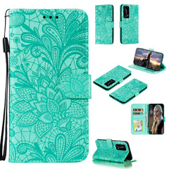 Lace Flower Embossing Pattern Horizontal Flip Leather Case , with Holder & Card Slots & Wallet & Photo Frame & Lanyard, For Huawei Nova 7, For Huawei Nova 7 Pro, For Huawei Nova 7 SE, For Huawei P40 Pro Plus, For Huawei Honor 30