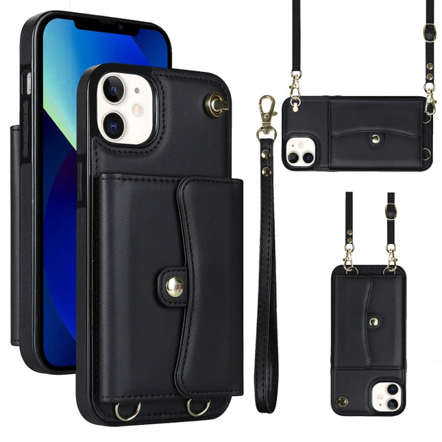 RFID Card Slot Phone Case with Long Lanyard, For iPhone 13 Pro Max, For iPhone 12, For iPhone 12 Pro, For iPhone 12 Pro Max