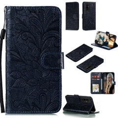 Lace Flower Embossing Pattern Horizontal Flip Leather Case , with Holder & Card Slots & Wallet & Photo Frame & Lanyard, For Huawei Nova 7, For Huawei Nova 7 Pro, For Huawei Nova 7 SE, For Huawei P40 Pro Plus, For Huawei Honor 30