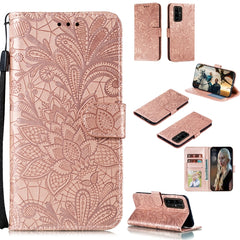 Lace Flower Embossing Pattern Horizontal Flip Leather Case , with Holder & Card Slots & Wallet & Photo Frame & Lanyard, For Huawei Nova 7, For Huawei Nova 7 Pro, For Huawei Nova 7 SE, For Huawei P40 Pro Plus, For Huawei Honor 30