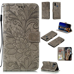 Lace Flower Embossing Pattern Horizontal Flip Leather Case , with Holder & Card Slots & Wallet & Photo Frame & Lanyard, For Galaxy M31