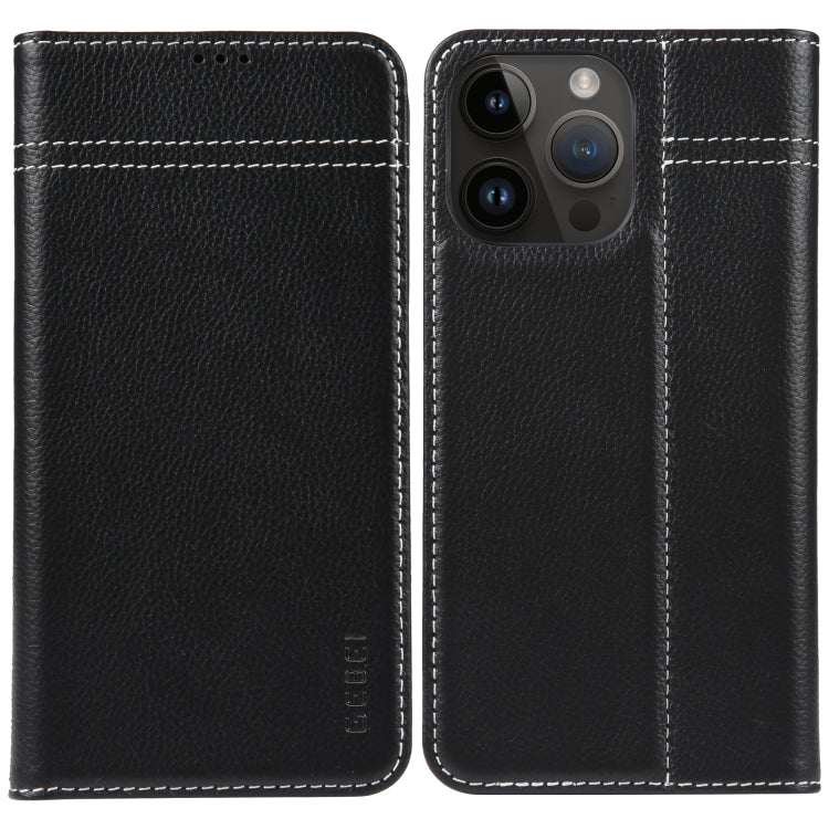 GEBEI Top-grain Horizontal Flip Leather Phone Case, For iPhone 14 Pro Max, For iPhone 14 Pro, For iPhone 14, For iPhone 14 Plus, For iPhone 13 Pro Max, For iPhone 13 Pro