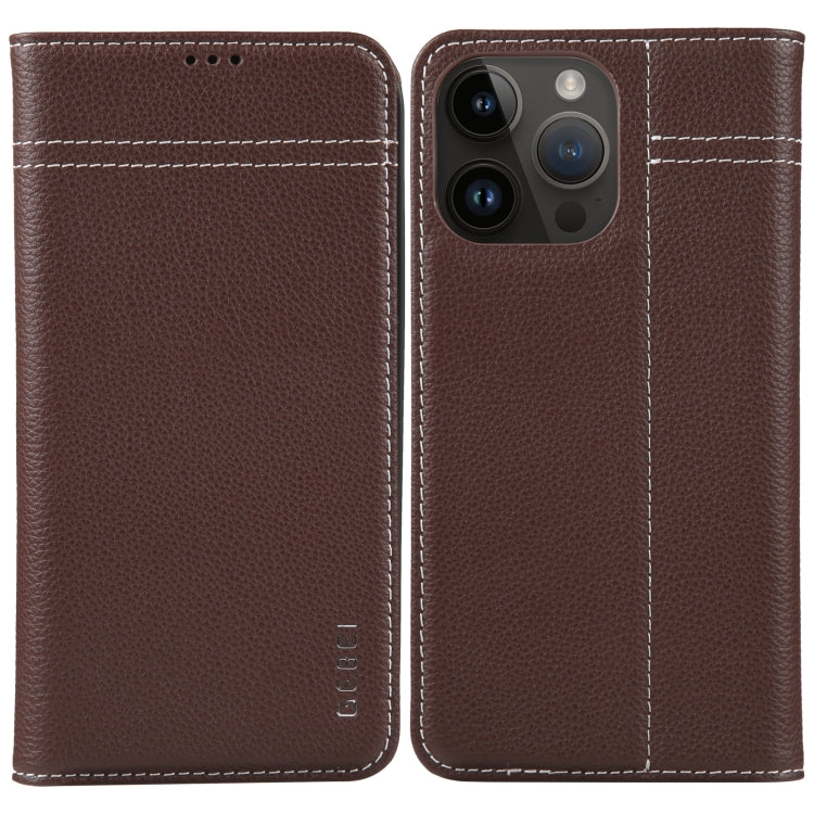 GEBEI Top-grain Horizontal Flip Leather Phone Case, For iPhone 14 Pro Max, For iPhone 14 Pro, For iPhone 14, For iPhone 14 Plus, For iPhone 13 Pro Max, For iPhone 13 Pro