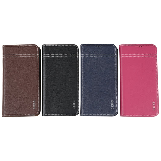 GEBEI Top-grain Horizontal Flip Leather Phone Case, For iPhone 14 Pro Max, For iPhone 14 Pro, For iPhone 14, For iPhone 14 Plus, For iPhone 13 Pro Max, For iPhone 13 Pro