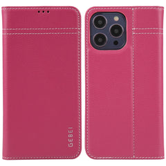 GEBEI Top-grain Horizontal Flip Leather Phone Case, For iPhone 14 Pro Max, For iPhone 14 Pro, For iPhone 14, For iPhone 14 Plus, For iPhone 13 Pro Max, For iPhone 13 Pro