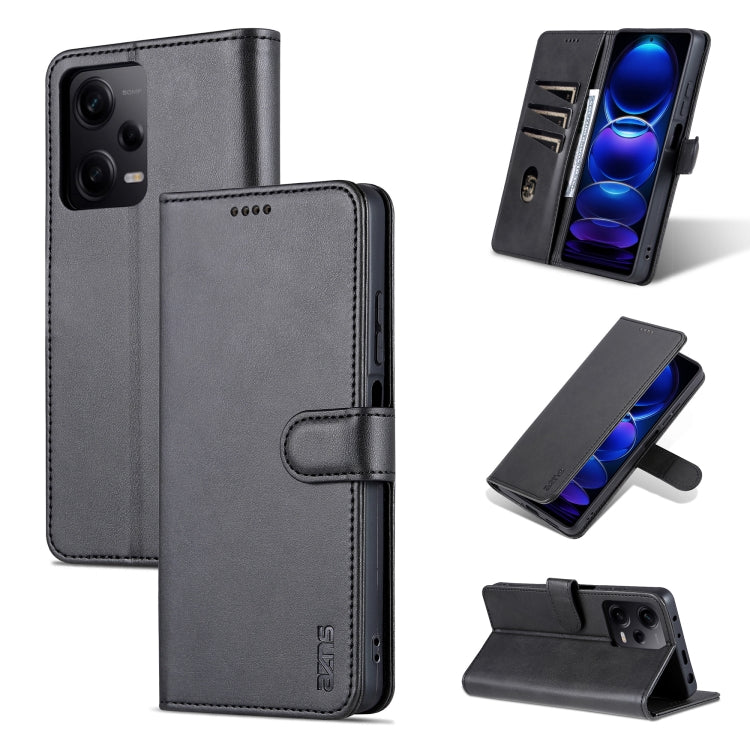 AZNS Skin Feel Calf Texture Flip Leather Phone Case, For Xiaomi Redmi Note 12 5G Global, For Xiaomi Redmi Note 12 Pro 5G Global, For Xiaomi Redmi Note 12 Pro+ 5G Global