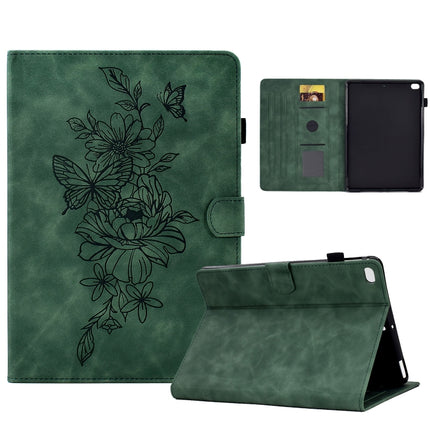 Peony Butterfly Embossed Leather Smart Tablet Case, For iPad 10.2 2020/2019 / Air 10.5 2019, For iPad 2025 / 2022, For iPad Air / Air 2 / 9.7 2017 / 9.7 2018, For iPad mini 2024 / mini 6