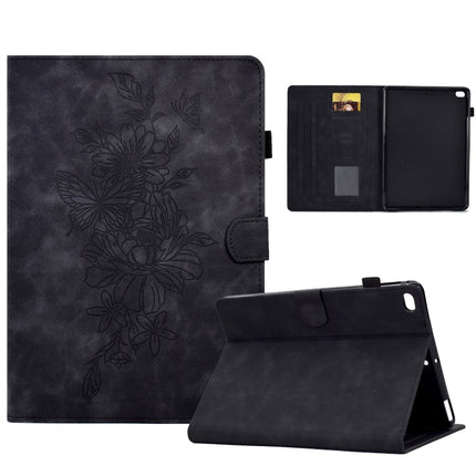 Peony Butterfly Embossed Leather Smart Tablet Case, For iPad 10.2 2020/2019 / Air 10.5 2019, For iPad 2025 / 2022, For iPad Air / Air 2 / 9.7 2017 / 9.7 2018, For iPad mini 2024 / mini 6