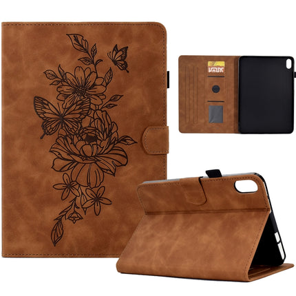 Peony Butterfly Embossed Leather Smart Tablet Case, For iPad 10.2 2020/2019 / Air 10.5 2019, For iPad 2025 / 2022, For iPad Air / Air 2 / 9.7 2017 / 9.7 2018, For iPad mini 2024 / mini 6