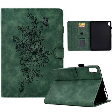 Peony Butterfly Embossed Leather Smart Tablet Case, For iPad 10.2 2020/2019 / Air 10.5 2019, For iPad 2025 / 2022, For iPad Air / Air 2 / 9.7 2017 / 9.7 2018, For iPad mini 2024 / mini 6