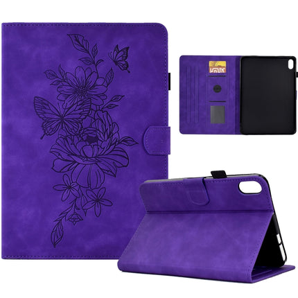 Peony Butterfly Embossed Leather Smart Tablet Case, For iPad 10.2 2020/2019 / Air 10.5 2019, For iPad 2025 / 2022, For iPad Air / Air 2 / 9.7 2017 / 9.7 2018, For iPad mini 2024 / mini 6