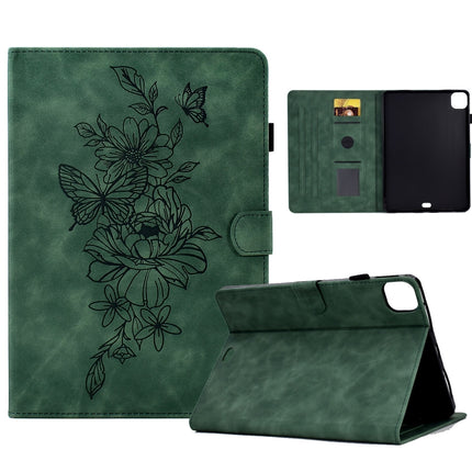 Peony Butterfly Embossed Leather Smart Tablet Case, For iPad mini 5 / 4 / 3 / 2 / 1, For iPad Pro 11 2020/2018 / Air 10.9 2020