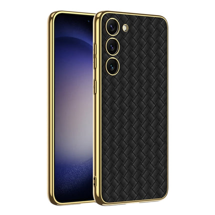 GKK Weave Texture Electroplating PU Protective Phone Case, For Samsung Galaxy S23+ 5G