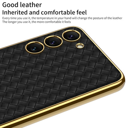 GKK Weave Texture Electroplating PU Protective Phone Case, For Samsung Galaxy S23+ 5G