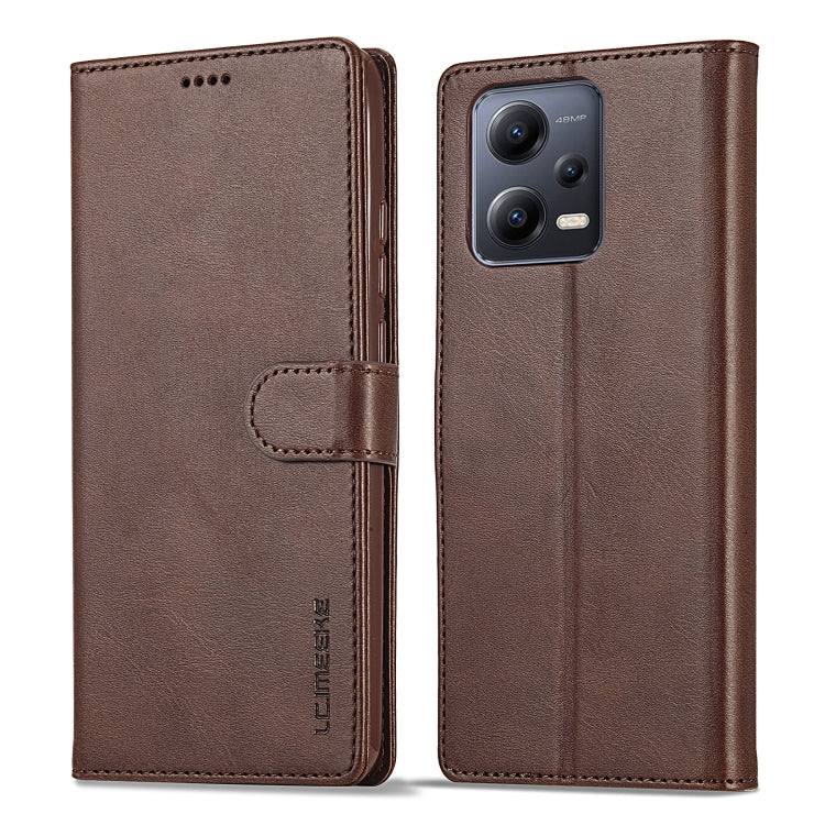 LC.IMEEKE Calf Texture Horizontal Flip Leather Case, For Xiaomi Redmi 12C/11A Global, For Xiaomi Redmi Note 12 5G/Poco X5, For Xiaomi Redmi Note 12 Pro 5G/Poco X5 Pro, For Xiaomi Redmi Note 12 Pro+