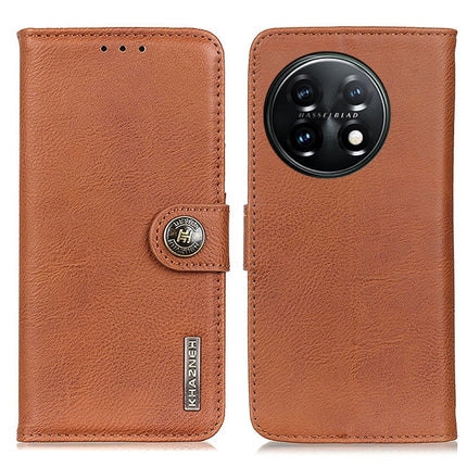KHAZNEH Cowhide Texture Flip Leather Phone Case, For Motorola Moto E13 4G 2023, For Motorola Moto G53 5G, For OnePlus 11 5G, For OnePlus Nord CE 3 Lite