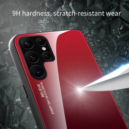 Funda de teléfono de vidrio con degradado de color para Samsung Galaxy S23 Ultra 5G, para Samsung Galaxy S23 Ultra 5G