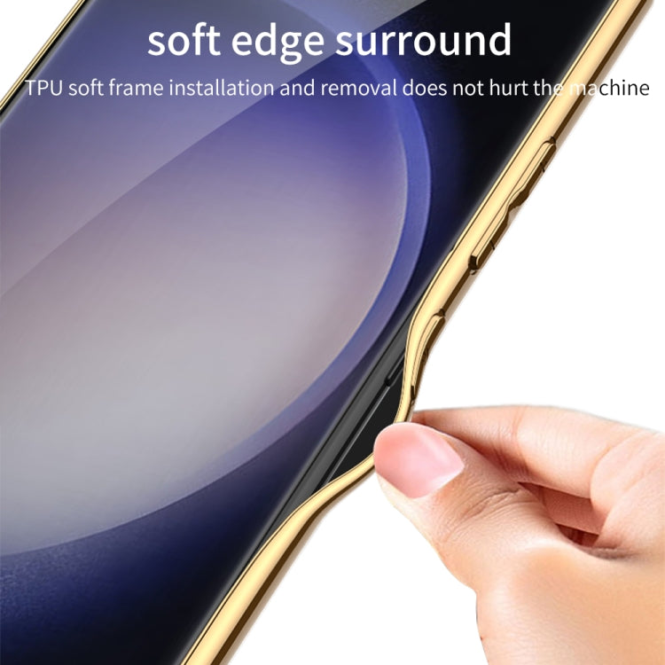 Für Samsung Galaxy S23 Ultra 5G GKK Krokodilstruktur Galvanik-PU-Schutzhülle (Python), für Samsung Galaxy S23 Ultra 5G