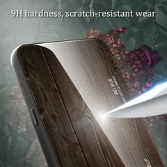 For Samsung Galaxy S23 5G Wood Grain Glass Phone Case, For Samsung Galaxy S23 5G