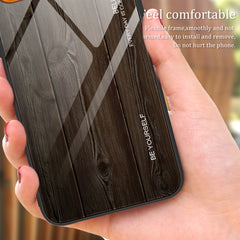 For Samsung Galaxy S23 5G Wood Grain Glass Phone Case, For Samsung Galaxy S23 5G