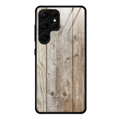 For Samsung Galaxy S23 Ultra 5G Wood Grain Glass Phone Case, For Samsung Galaxy S23 Ultra 5G