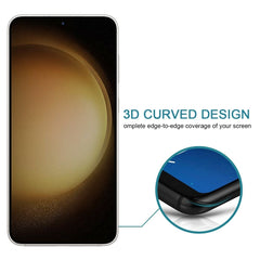 For Samsung Galaxy S23+ 5G Flat Surface Privacy Tempered Glass Film, Support Fingerprint Unlock