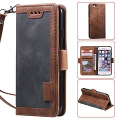 Funda de cuero con tapa horizontal con ranuras para tarjetas, soporte y billetera, estilo retro, para iPhone 6 Plus, para iPhone SE 2022/SE 2020/8/7, para iPhone X/XS, para iPhone XR, para Xiaomi Redmi K20