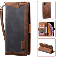 Funda de cuero con tapa horizontal con ranuras para tarjetas, soporte y billetera, estilo retro, para iPhone 6 Plus, para iPhone SE 2022/SE 2020/8/7, para iPhone X/XS, para iPhone XR, para Xiaomi Redmi K20