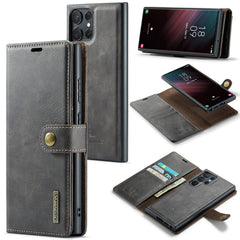 DG.MING Crazy Horse Texture Detachable Magnetic Leather Case, For Samsung Galaxy S23 Ultra 5G