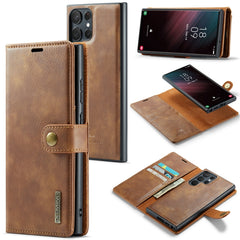 DG.MING Crazy Horse Texture Detachable Magnetic Leather Case, For Samsung Galaxy S23 Ultra 5G