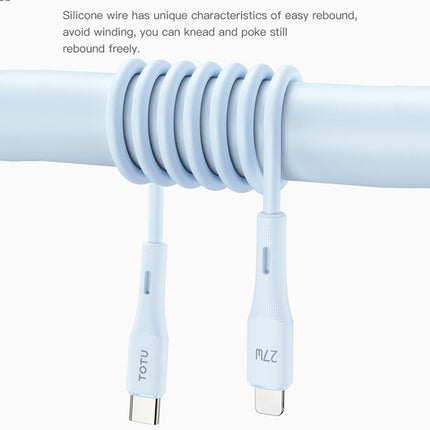 Silicone Data Cable, Length:1m, USB to 8 Pin, USB to Type-C