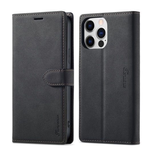 Forwenw F1 Series Matte Strong Magnetism Leather Phone Case, For iPhone 14 Pro Max