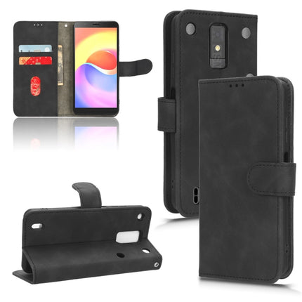 Skin Feel Magnetic Flip Leather Phone Case, For ZTE Blade A32