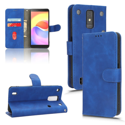 Skin Feel Magnetic Flip Leather Phone Case, For ZTE Blade A32