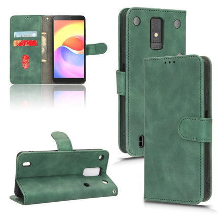 Skin Feel Magnetic Flip Leather Phone Case, For ZTE Blade A32