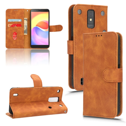 Skin Feel Magnetic Flip Leather Phone Case, For ZTE Blade A32
