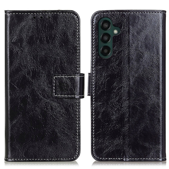 Retro Crazy Horse Texture Horizontal Flip Leather Phone Case, For Samsung Galaxy A24 4G