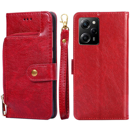 Zipper Bag Leather Phone Case, For Motorola Moto E13 4G, For OPPO A17k, For OPPO Reno8 T 4G, For Xiaomi Poco X5 Pro / Redmi Note 12 Pro Speed, For Honor X9a 5G