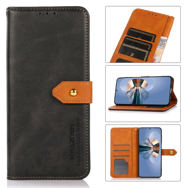 KHAZNEH Cowhide Texture Flip Leather Phone Case, For Xiaomi Redmi 12C/11A, For OnePlus Ace 2