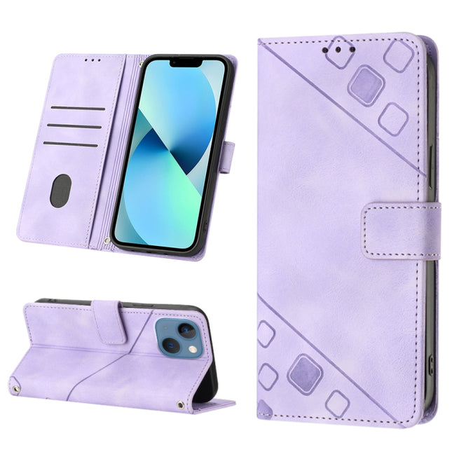 Skin-feel Embossed Leather Phone Case, For iPhone 14, For iPhone 14 Plus, For iPhone 14 Pro, For iPhone 14 Pro Max