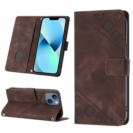 Skin-feel Embossed Leather Phone Case, For iPhone 14, For iPhone 14 Plus, For iPhone 14 Pro, For iPhone 14 Pro Max