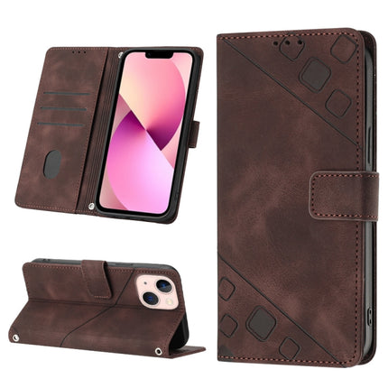 Skin-feel Embossed Leather Phone Case, For iPhone 13 mini, For iPhone 13, For iPhone 13 Pro, For iPhone 13 Pro Max