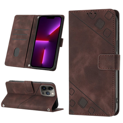 Skin-feel Embossed Leather Phone Case, For iPhone 13 mini, For iPhone 13, For iPhone 13 Pro, For iPhone 13 Pro Max