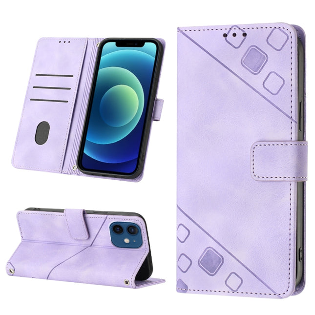 Skin-feel Embossed Leather Phone Case, For iPhone 12 / 12 Pro, For iPhone 12 Pro Max, For iPhone 11, For iPhone 11 Pro Max