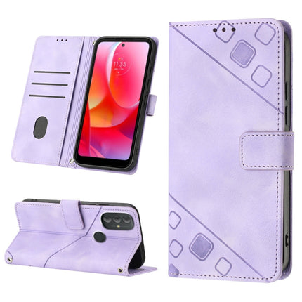 Skin-feel Embossed Leather Phone Case, For Motorola Moto G Power 2022, For Motorola Moto E22i 4G / E22 4G, For Motorola Moto E30 / E40 / E20, For Motorola Moto E32 4G / E32S